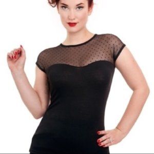 RockSteady Rockabilly Black Lace Top